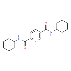 ChemSpider 2D Image | N,N'-Dicyclohexyl-2,5-pyridinedicarboxamide | C19H27N3O2