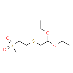 ChemSpider 2D Image | 1,1-Diethoxy-2-{[2-(methylsulfonyl)ethyl]sulfanyl}ethane | C9H20O4S2