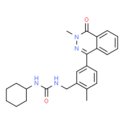 ChemSpider 2D Image | 1-Cyclohexyl-3-[2-methyl-5-(3-methyl-4-oxo-3,4-dihydro-1-phthalazinyl)benzyl]urea | C24H28N4O2