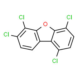 ChemSpider 2D Image | 1,4,6,7-Tetrachlorodibenzofuran | C12H4Cl4O