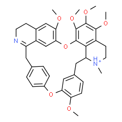 ChemSpider 2D Image | 5,6,6',7,12-Pentamethoxy-2-methyl-1',2'-didehydroberbaman-2-ium | C38H41N2O7