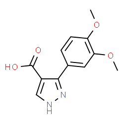 ChemSpider 2D Image | 3-(3,4-Dimethoxyphenyl)-1H-pyrazole-4-carboxylic acid | C12H12N2O4