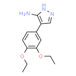 ChemSpider 2D Image | 4-(3,4-diethoxyphenyl)-1H-pyrazol-3-amine | C13H17N3O2