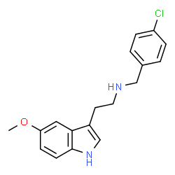 ChemSpider 2D Image | N-(4-Chlorobenzyl)-2-(5-methoxy-1H-indol-3-yl)ethanamine | C18H19ClN2O