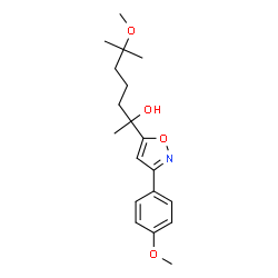 ChemSpider 2D Image | 6-Methoxy-2-[3-(4-methoxyphenyl)-1,2-oxazol-5-yl]-6-methyl-2-heptanol | C19H27NO4