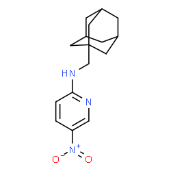 ChemSpider 2D Image | N-(Adamantan-1-ylmethyl)-5-nitro-2-pyridinamine | C16H21N3O2