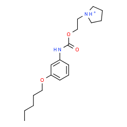 ChemSpider 2D Image | 1-[2-({[3-(Pentyloxy)phenyl]carbamoyl}oxy)ethyl]pyrrolidinium | C18H29N2O3