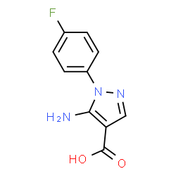 ChemSpider 2D Image | 5-Amino-1-(4-fluorophenyl)-1H-pyrazole-4-carboxylic acid | C10H8FN3O2