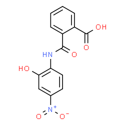 ChemSpider 2D Image | 2-[(2-Hydroxy-4-nitrophenyl)carbamoyl]benzoic acid | C14H10N2O6