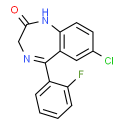ChemSpider 2D Image | N-Desalkylflurazepam | C15H10ClFN2O