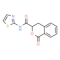 ChemSpider 2D Image | 1-Oxo-N-(1,3-thiazol-2-yl)-3,4-dihydro-1H-isochromene-3-carboxamide | C13H10N2O3S