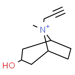 ChemSpider 2D Image | 3-Hydroxy-8-methyl-8-(2-propyn-1-yl)-8-azoniabicyclo[3.2.1]octane | C11H18NO