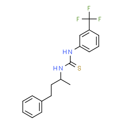ChemSpider 2D Image | 1-(4-Phenyl-2-butanyl)-3-[3-(trifluoromethyl)phenyl]thiourea | C18H19F3N2S