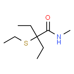 ChemSpider 2D Image | 2-Ethyl-2-(ethylsulfanyl)-N-methylbutanamide | C9H19NOS