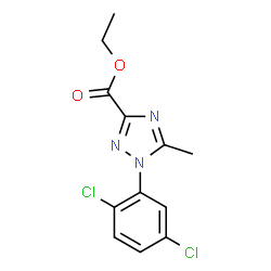 ChemSpider 2D Image | Ethyl 1-(2,5-dichlorophenyl)-5-methyl-1H-1,2,4-triazole-3-carboxylate | C12H11Cl2N3O2