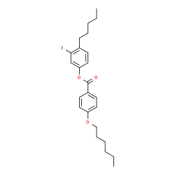 ChemSpider 2D Image | 3-Fluoro-4-pentylphenyl 4-(hexyloxy)benzoate | C24H31FO3