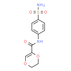 ChemSpider 2D Image | N-(4-Sulfamoylphenyl)-5,6-dihydro-1,4-dioxine-2-carboxamide | C11H12N2O5S
