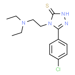 ChemSpider 2D Image | 5-(4-Chlorophenyl)-4-[2-(diethylamino)ethyl]-2,4-dihydro-3H-1,2,4-triazole-3-thione | C14H19ClN4S