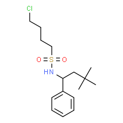 ChemSpider 2D Image | 4-Chloro-N-(3,3-dimethyl-1-phenylbutyl)-1-butanesulfonamide | C16H26ClNO2S