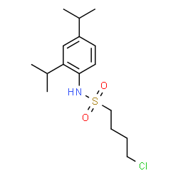 ChemSpider 2D Image | 4-Chloro-N-(2,4-diisopropylphenyl)-1-butanesulfonamide | C16H26ClNO2S