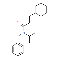 ChemSpider 2D Image | N-Benzyl-3-cyclohexyl-N-isopropylpropanamide | C19H29NO