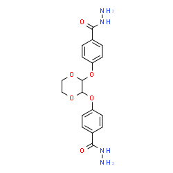 ChemSpider 2D Image | 4,4'-[1,4-Dioxane-2,3-diylbis(oxy)]dibenzohydrazide | C18H20N4O6