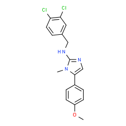 ChemSpider 2D Image | N-(3,4-Dichlorobenzyl)-5-(4-methoxyphenyl)-1-methyl-1H-imidazol-2-amine | C18H17Cl2N3O