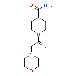 ChemSpider 2D Image | 1-(4-Morpholinylacetyl)-4-piperidinecarboxamide | C12H21N3O3