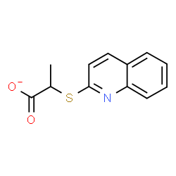 ChemSpider 2D Image | 2-(2-Quinolinylsulfanyl)propanoate | C12H10NO2S