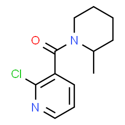 ChemSpider 2D Image | 2-chloro-3-[(2-methylpiperidin-1-yl)carbonyl]pyridine | C12H15ClN2O
