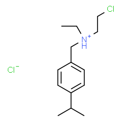 ChemSpider 2D Image | 2-Chloro-N-ethyl-N-(4-isopropylbenzyl)ethanaminium chloride | C14H23Cl2N