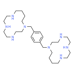 ChemSpider 2D Image | 1,1'-[1,4-Phenylenebis(methylene)]bis(1,4,7,10-tetraazacyclotetradecane) | C28H54N8