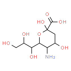 ChemSpider 2D Image | 5-Amino-3,5-dideoxynon-2-ulopyranosonic acid | C9H17NO8