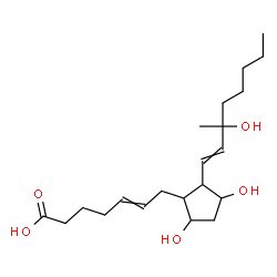 ChemSpider 2D Image | 9,11,15-Trihydroxy-15-methylprosta-5,13-dien-1-oic acid | C21H36O5