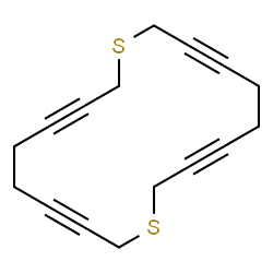 ChemSpider 2D Image | 1,10-Dithiacyclooctadeca-3,7,12,16-tetrayne | C16H16S2