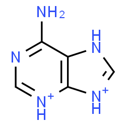 ChemSpider 2D Image | 6-Amino-7H-purine-3,9-diium | C5H7N5