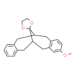 ChemSpider 2D Image | 5'-Methoxyspiro[1,3-dioxolane-2,19'-tetracyclo[8.8.1.0~3,8~.0~12,17~]nonadeca[3,5,7,12,14,16]hexaene] | C22H24O3