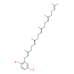 ChemSpider 2D Image | 2-(3,7,11,15,19-Pentamethyl-2,6,10,14,18-icosapentaen-1-yl)-1,4-benzenediol | C31H46O2