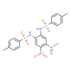 ChemSpider 2D Image | N,N'-(4,5-Dinitro-1,2-phenylene)bis(4-methylbenzenesulfonamide) | C20H18N4O8S2
