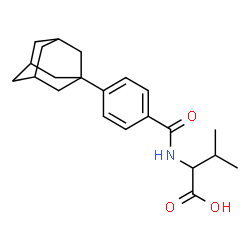 ChemSpider 2D Image | N-[4-(Adamantan-1-yl)benzoyl]valine | C22H29NO3
