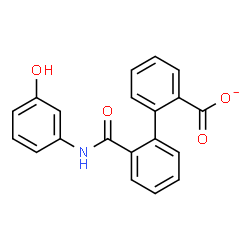 ChemSpider 2D Image | 2'-[(3-Hydroxyphenyl)carbamoyl]-2-biphenylcarboxylate | C20H14NO4