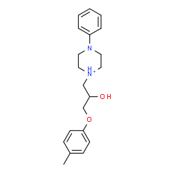 ChemSpider 2D Image | 1-[2-Hydroxy-3-(4-methylphenoxy)propyl]-4-phenylpiperazin-1-ium | C20H27N2O2