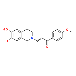 ChemSpider 2D Image | 3-(6-Hydroxy-7-methoxy-1-methyl-3,4-dihydro-2(1H)-isoquinolinyl)-1-(4-methoxyphenyl)-2-propen-1-one | C21H23NO4