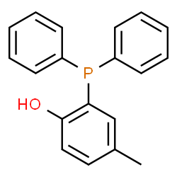 ChemSpider 2D Image | 2-(Diphenylphosphino)-4-methylphenol | C19H17OP