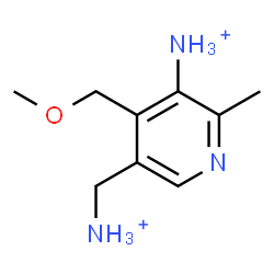 ChemSpider 2D Image | 5-(Ammoniomethyl)-4-(methoxymethyl)-2-methyl-3-pyridinaminium | C9H17N3O