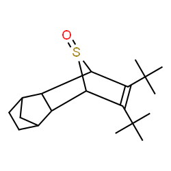ChemSpider 2D Image | 9,10-Bis(2-methyl-2-propanyl)-11-thiatetracyclo[6.2.1.1~3,6~.0~2,7~]dodec-9-ene 11-oxide | C19H30OS
