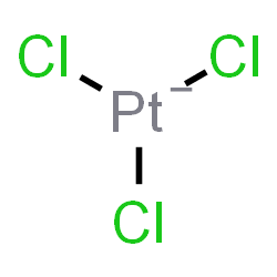 ChemSpider 2D Image | Trichloroplatinate(1-) | Cl3Pt