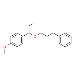 ChemSpider 2D Image | 1-[2-Iodo-1-(3-phenylpropoxy)ethyl]-4-methoxybenzene | C18H21IO2