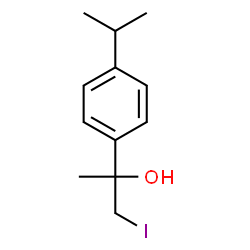 ChemSpider 2D Image | 1-Iodo-2-(4-isopropylphenyl)-2-propanol | C12H17IO