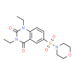 ChemSpider 2D Image | 1,3-Diethyl-6-(4-morpholinylsulfonyl)-2,4(1H,3H)-quinazolinedione | C16H21N3O5S